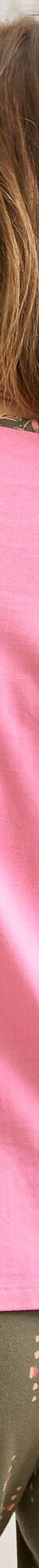 T-shirt manches longues coton uni imprimé placé "Bohème" (rose indien) T-shirt manches longues coton uni imprimé placé "Bohème" (rose indien)